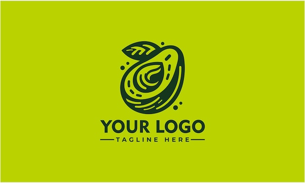 Vector avocado fruit logo a creative logo perfect for fruit providers online food shops supermarkets