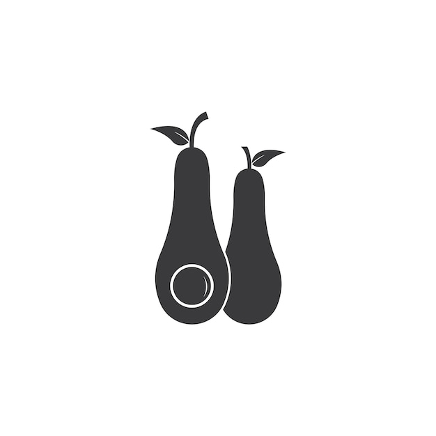 Avocado fruit logo sjabloon