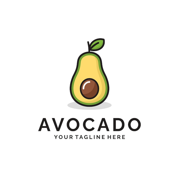 Avocado fruit logo