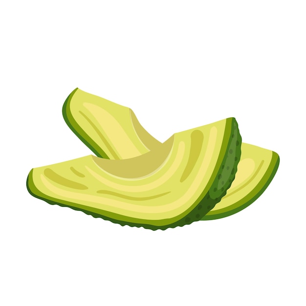 Avocado green cartoon vector illustration