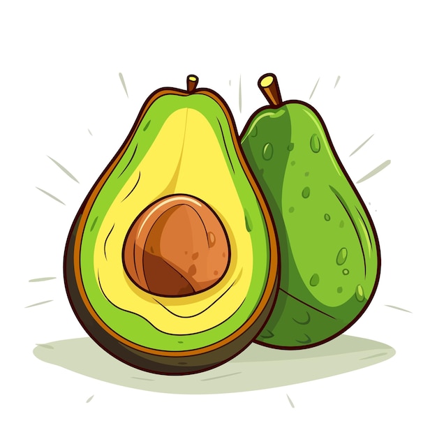 Avocado icon Cute image of an isolated avocado Vector illustration