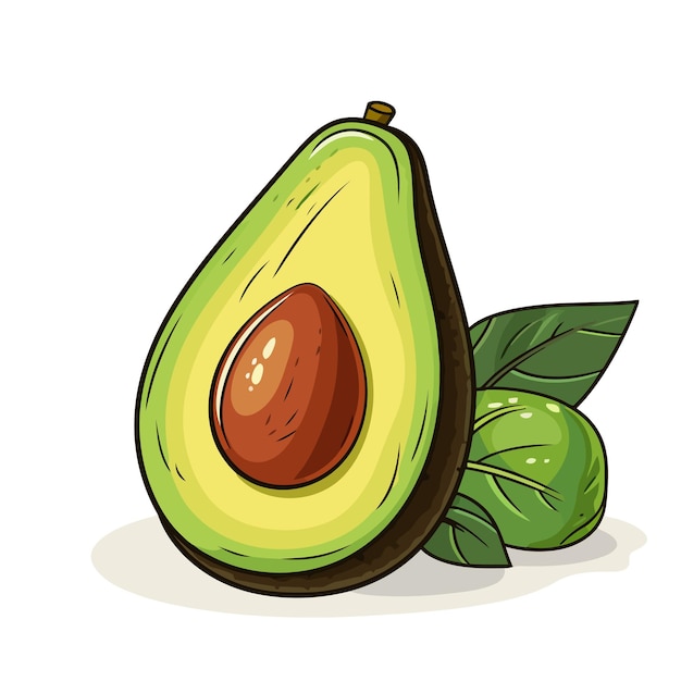 Avocado icon Cute image of an isolated avocado Vector illustration