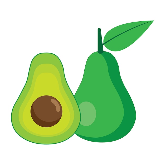 Avocado icon logo vector design template