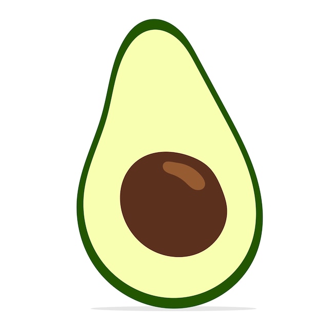 Avocado icons Food for a healthy diet Vector flat illustration