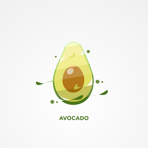 avocado illustration premium vector