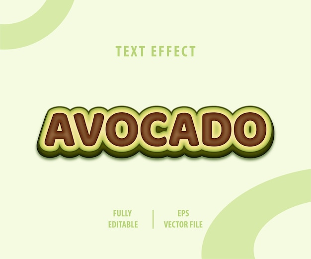 Avocado illustrator text style effect