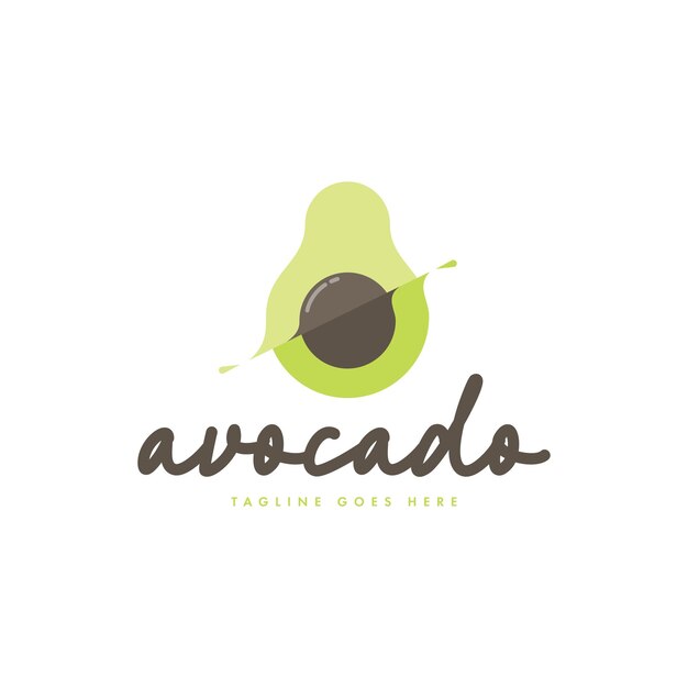 Avocado Logo Design Concept Vector