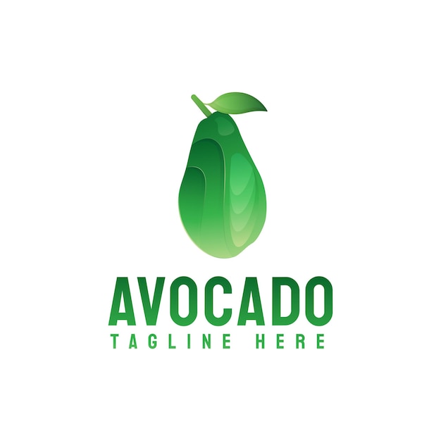 Design del logo dell'avocado