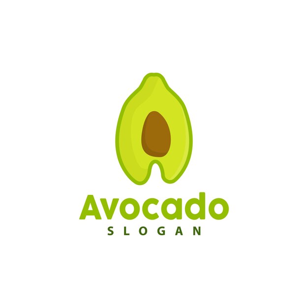 Avocado logo frutta fresca simbolo vettore icona design