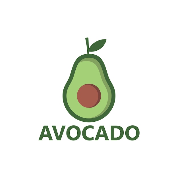 Avocado logo template design vector