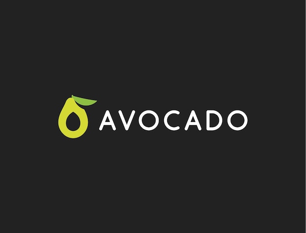 Avocado logo template,   icon, modern design.