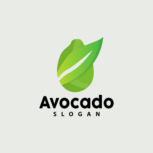 Avocado Logo Vers Fruit Vector Symbool Pictogram Ontwerp