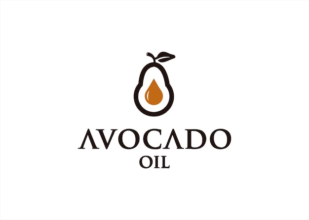 avocado-olie fruit logo ontwerpsjabloon