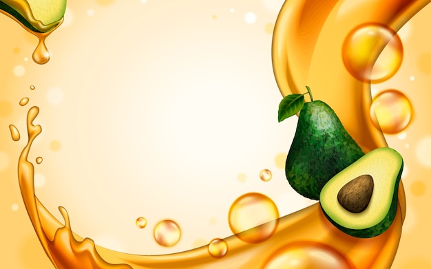 avocado-olie thema achtergrond voor gebruik
