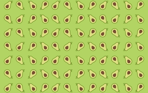 Disegno vettoriale di avocado con motivo senza giunture