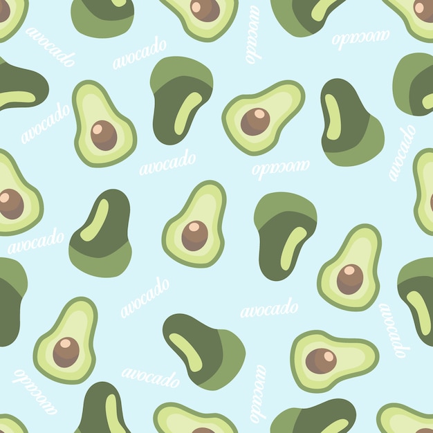 avocado seamless pattern background