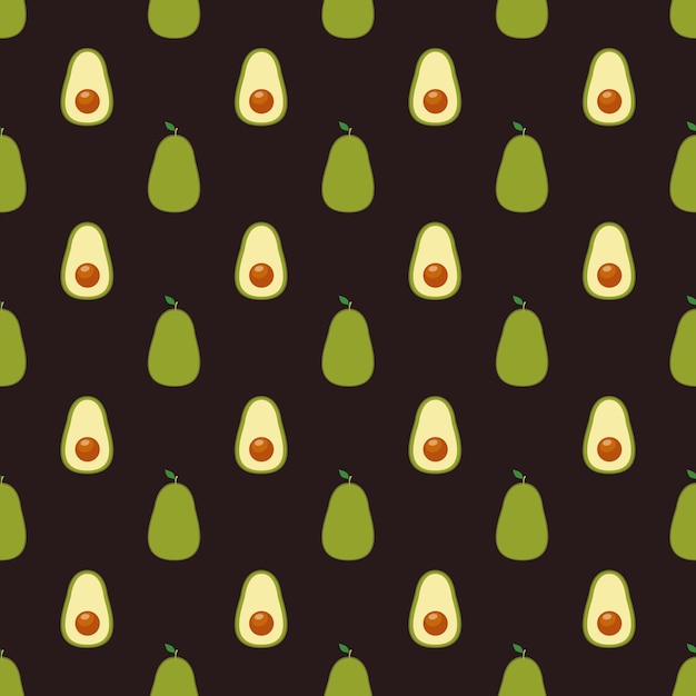 Avocado. seamless vector pattern