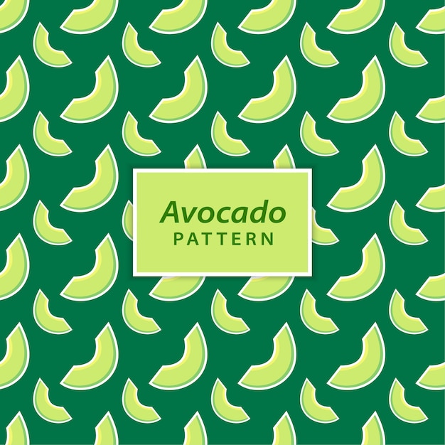 Avocado slice seamless pattern