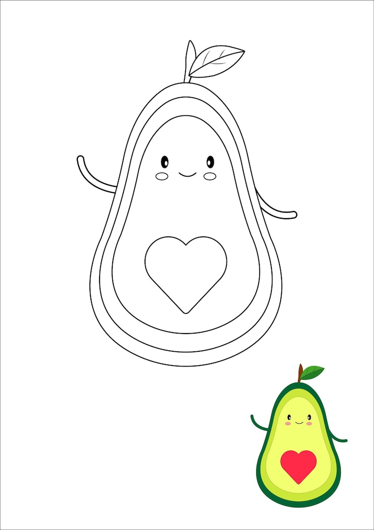 着色のためのアボカドスライス