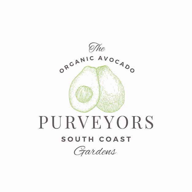 avocado south farm abstract  sign, symbol or logo template.