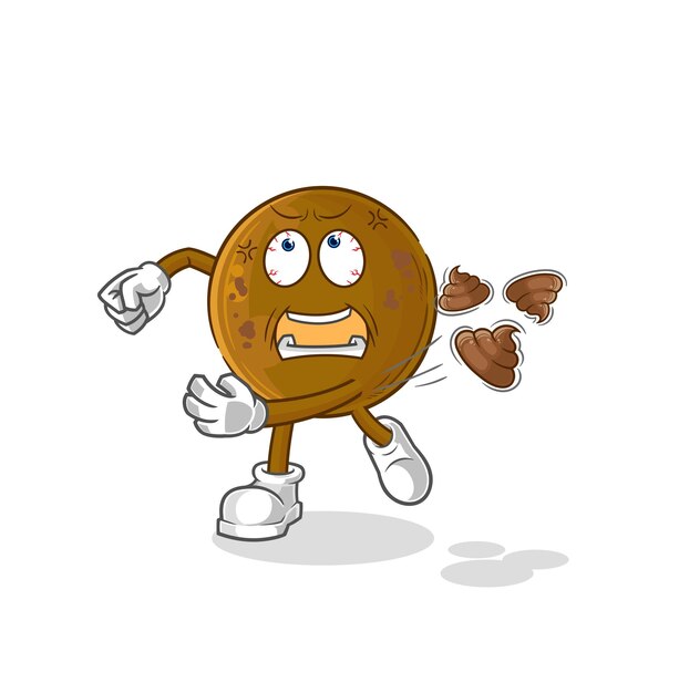 avocado stone throwing shit vector
