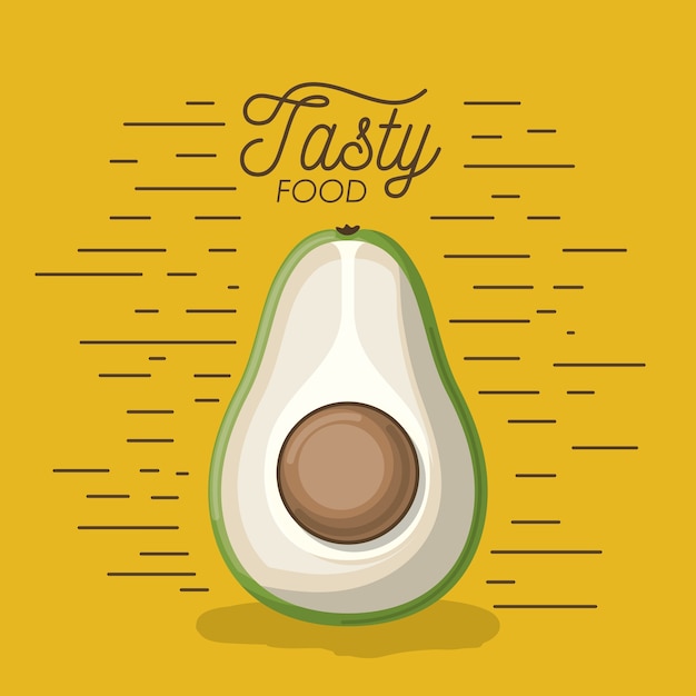 Avocado in tasty food poster