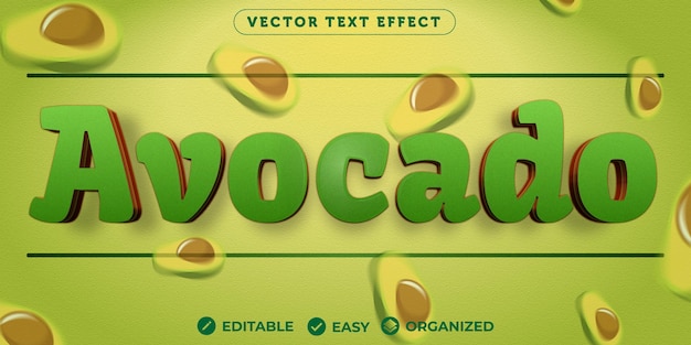 Avocado Text EffectFully Editable Font Text Effect