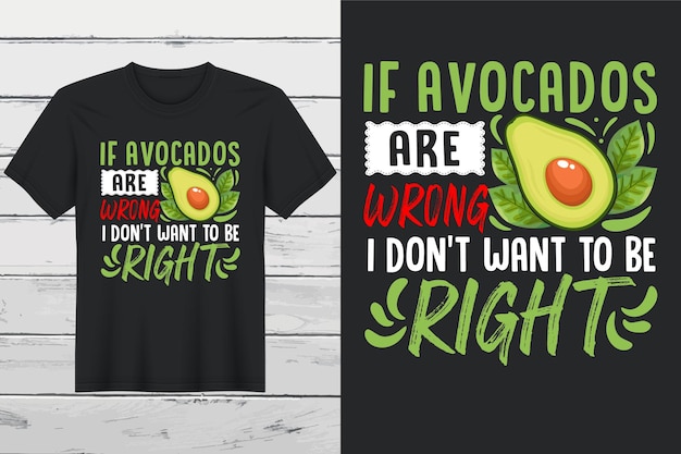 Vector avocado tshirt design vector illustration