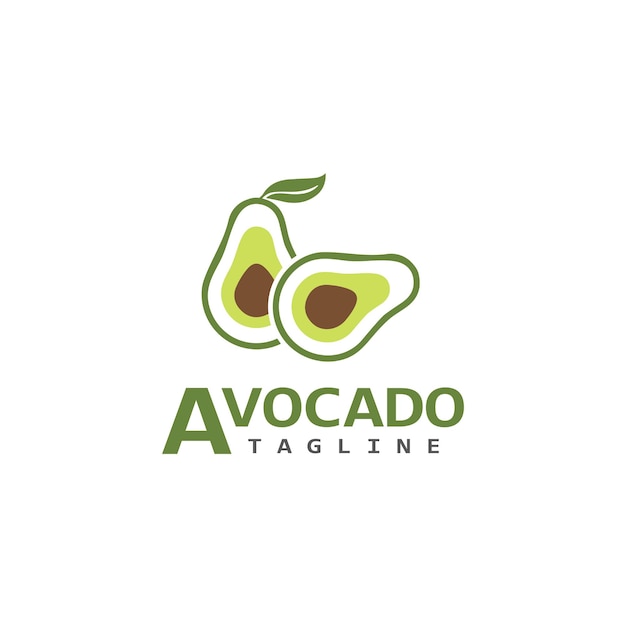 Avocado vector icon illustration design