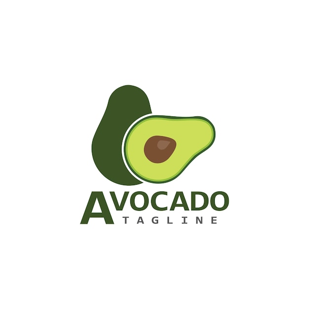 Vettore disegno dell'illustrazione dell'icona di vettore dell'avocado