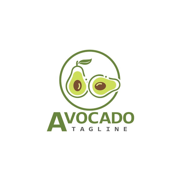 Дизайн векторной иконки авокадо