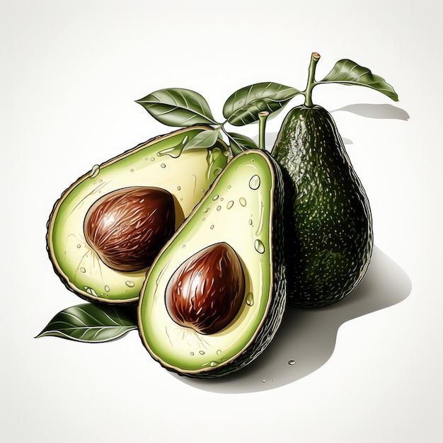 Avocado vector illustration Avocado isolated Avocado logo drawing Avocado illustration print