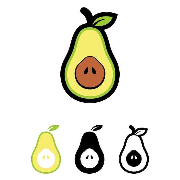 Vector avocado vector illustration