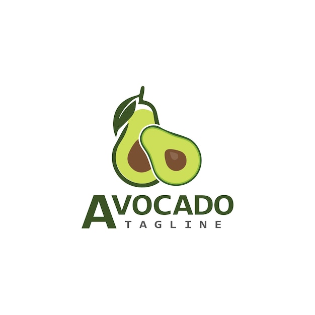 Avocado vector pictogram illustratie ontwerp