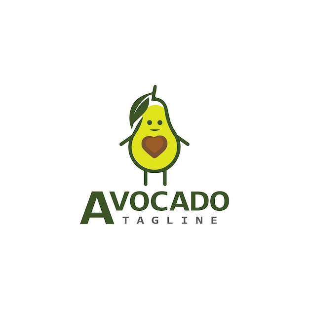 Avocado vector pictogram illustratie ontwerp