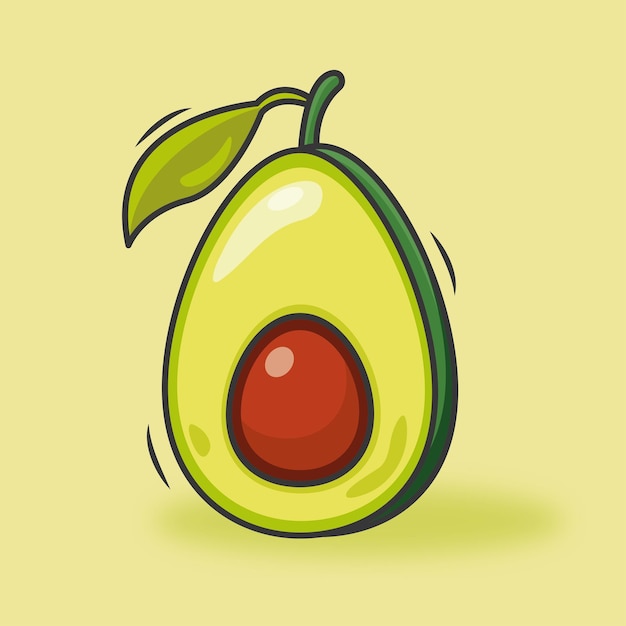 Avocado vectorillustratie