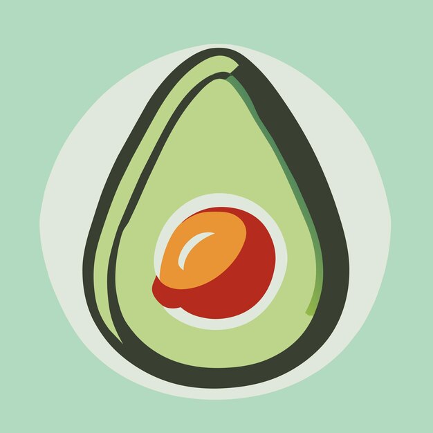 avocado vectorillustratie