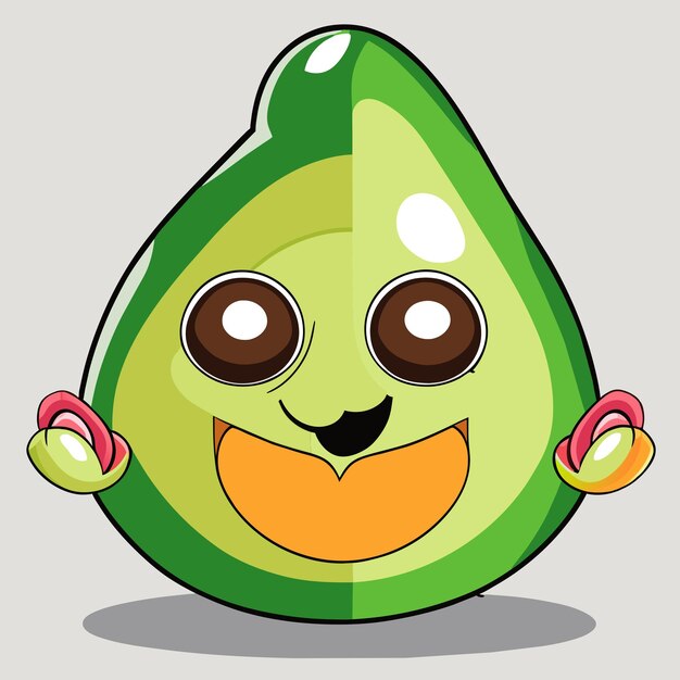 Avocados hand drawn cartoon sticker icon concept isolated illustration