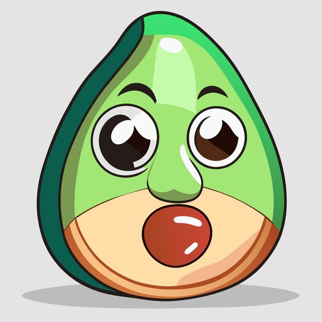 Avocados hand drawn cartoon sticker icon concept isolated illustration