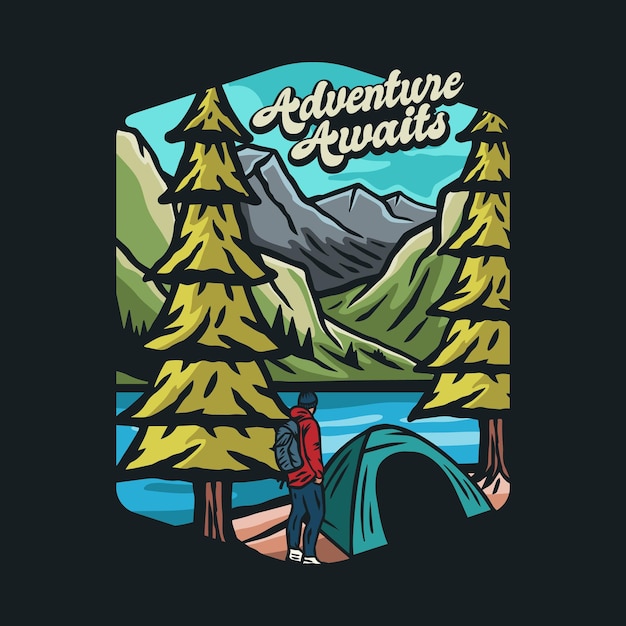 Avontuur camping badge