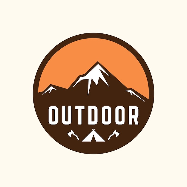 Avontuur en outdoor logo sjabloon