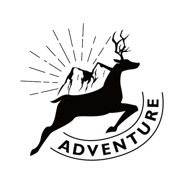 avontuur logo ontwerpsjabloon natuur teken en symbool