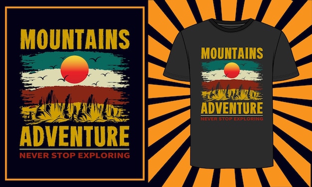 Avontuur t-shirt ontwerp Vector avontuur tshirt ontwerp van avontuur pine berg