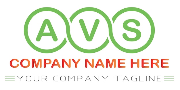 Vector avs letter logo design