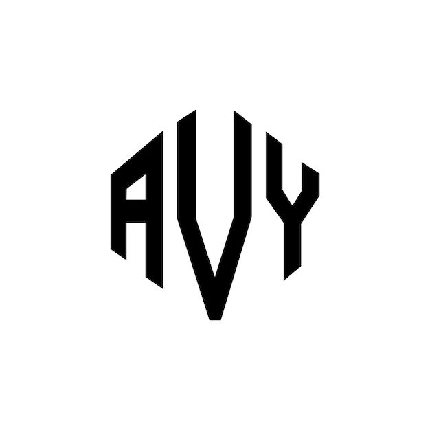 Vector avy letter logo design with polygon shape avy polygon and cube shape logo design avy hexagon vector logo template white and black colors avy monogram business and real estate logo