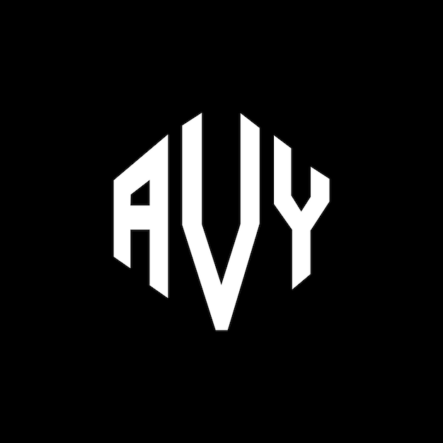 Vector avy letter logo ontwerp met veelhoek vorm avy veelhoek en kubus vorm logo ontwerp avy zeshoek vector logo sjabloon witte en zwarte kleuren avy monogram bedrijf en vastgoed logo
