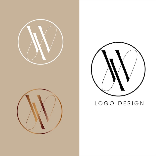 Premium Vector  Aw initial letter logo design