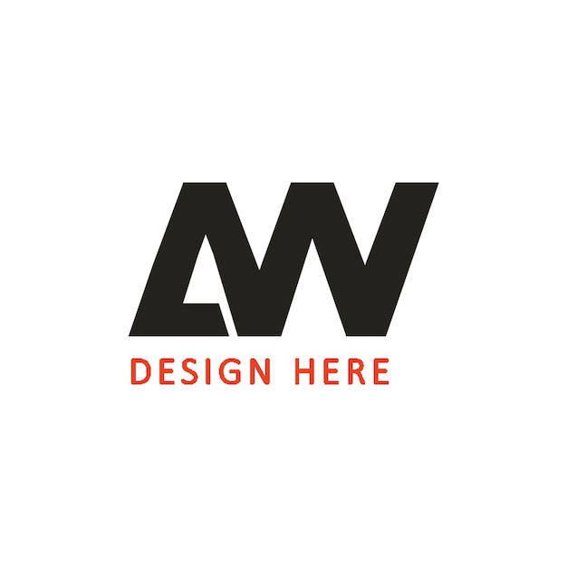 AW lettering logo is simple easy to understand and authoritative