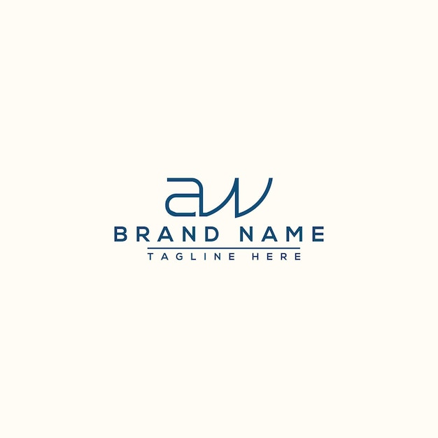 AW Logo Design Template Vector Graphic Branding Element