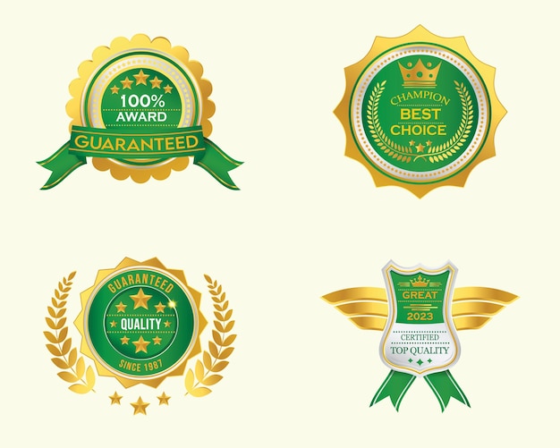 Award And Badges 벡터는 최고의 상을 위한 배지를 설정합니다.